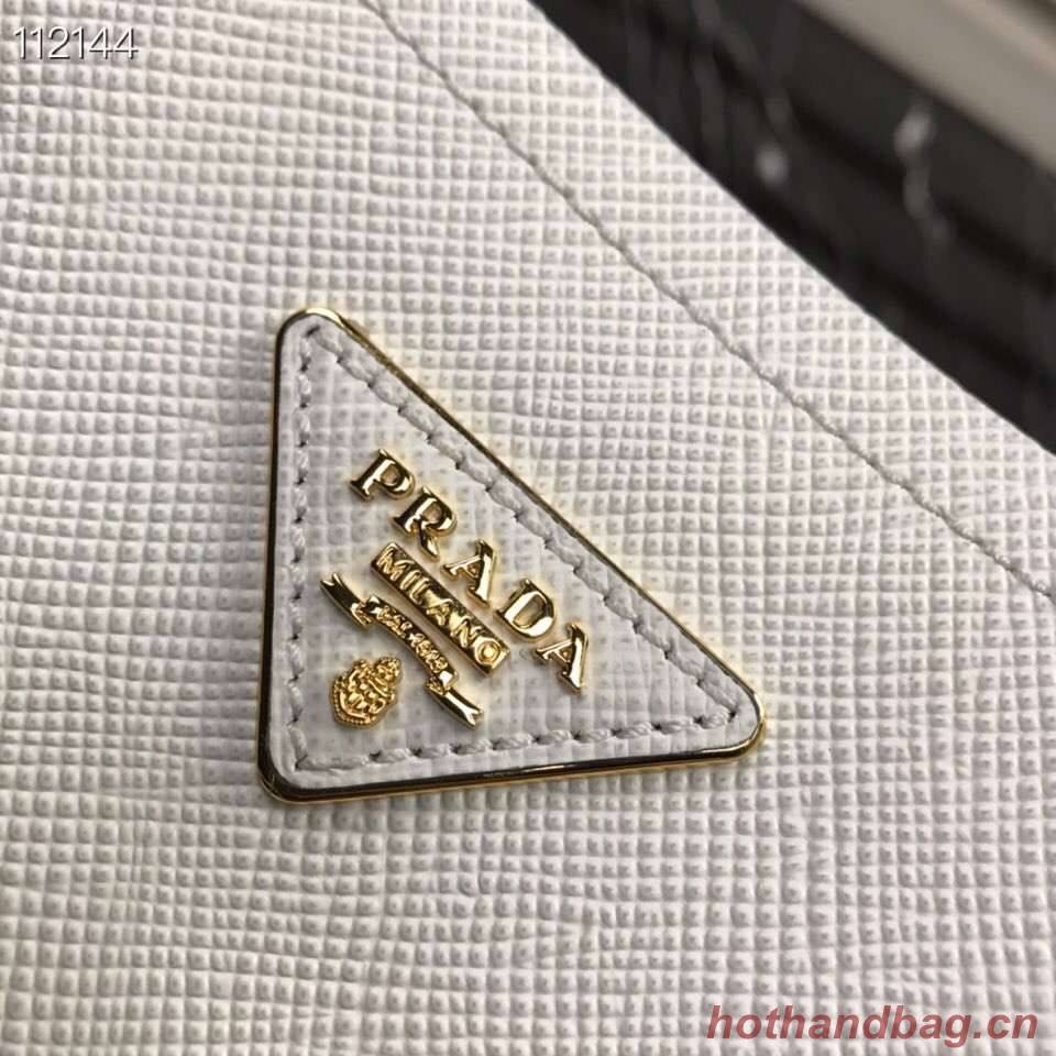 Prada Panier small Original Saffiano Bag 1BA217 White Prada Panier small Original Saffiano Bag 1BA217 White