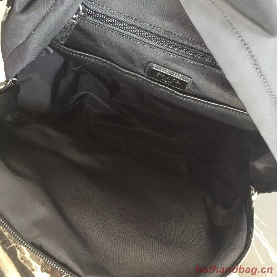 Prada Printed technical fabric backpack 2VZ025 black Prada Printed technical fabric backpack 2VZ025 black