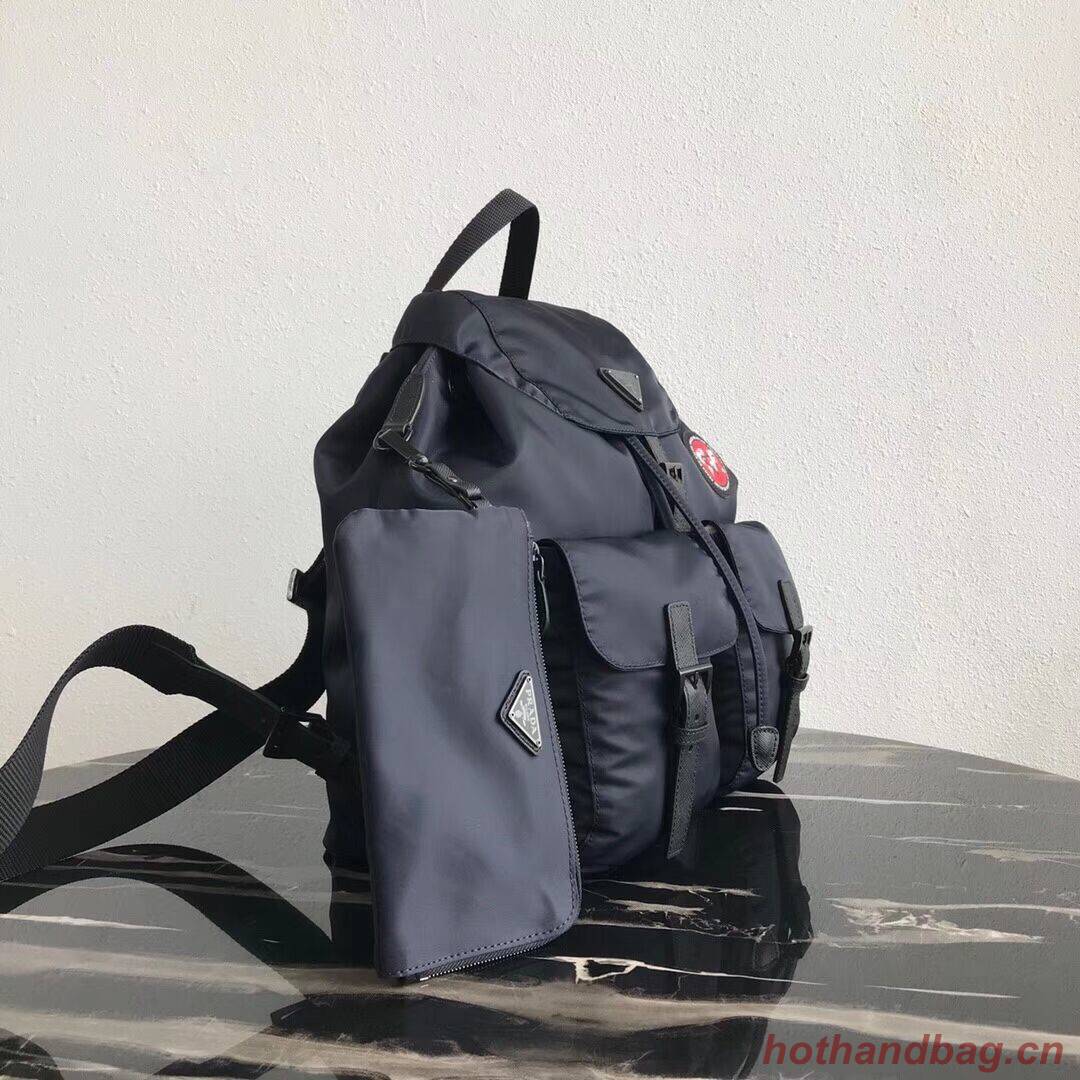 Prada Re-Nylon backpack 1BZ811 black&red Prada Re-Nylon backpack 1BZ811 black&red