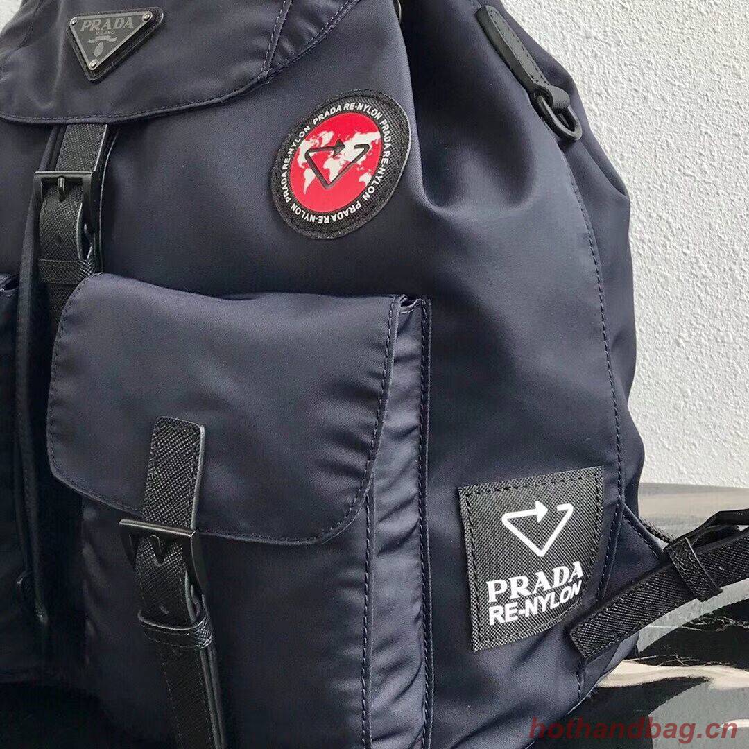 Prada Re-Nylon backpack 1BZ811 black&red Prada Re-Nylon backpack 1BZ811 black&red