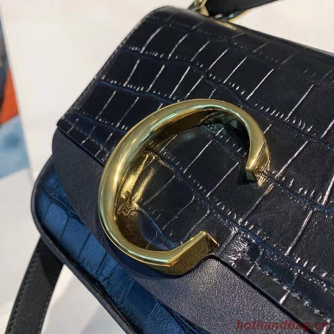 Chloe Original Crocodile skin Leather Top Handle Small Bag 3S030 Black Chloe Original Crocodile skin Leather Top Handle Small Bag 3S030 Black