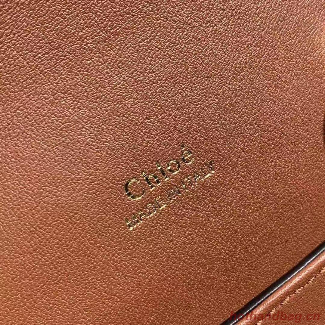 Chloe Original Crocodile skin Leather Top Handle Small Bag 3S030 Brown Chloe Original Crocodile skin Leather Top Handle Small Bag 3S030 Brown