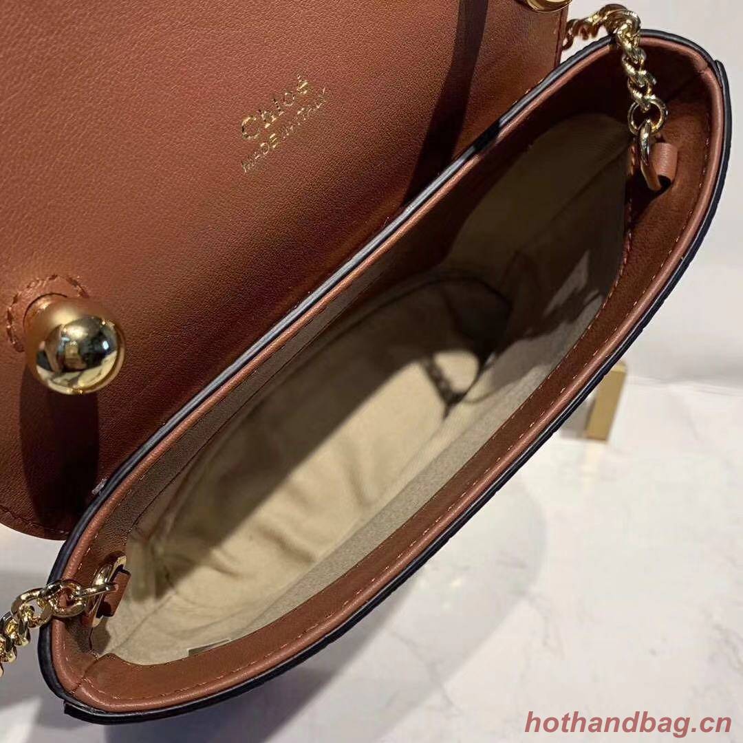 Chloe Original Crocodile skin Leather Top Handle Small Bag 3S030 Brown Chloe Original Crocodile skin Leather Top Handle Small Bag 3S030 Brown