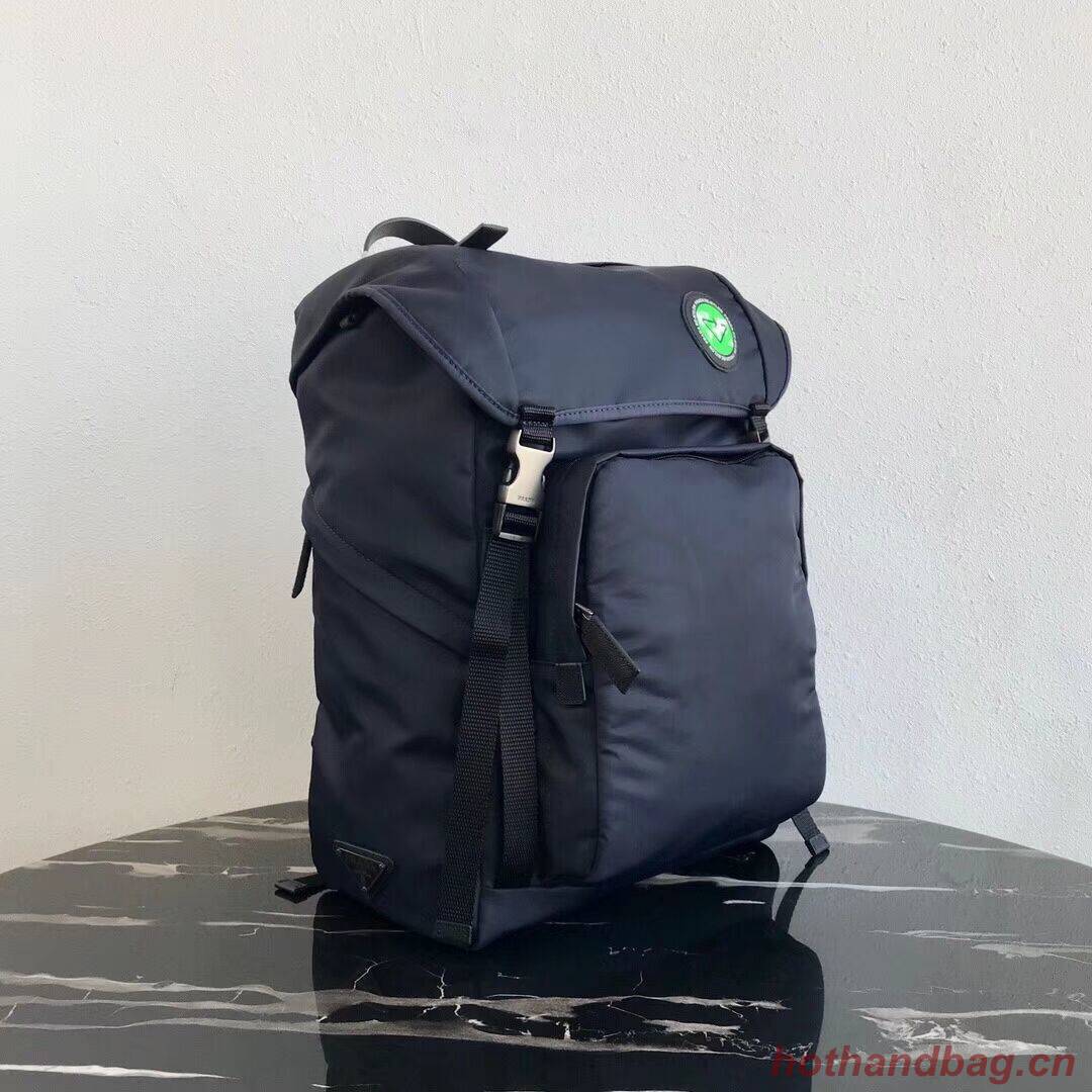 Prada Re-Nylon backpack 2VZ135 black&green Prada Re-Nylon backpack 2VZ135 black&green