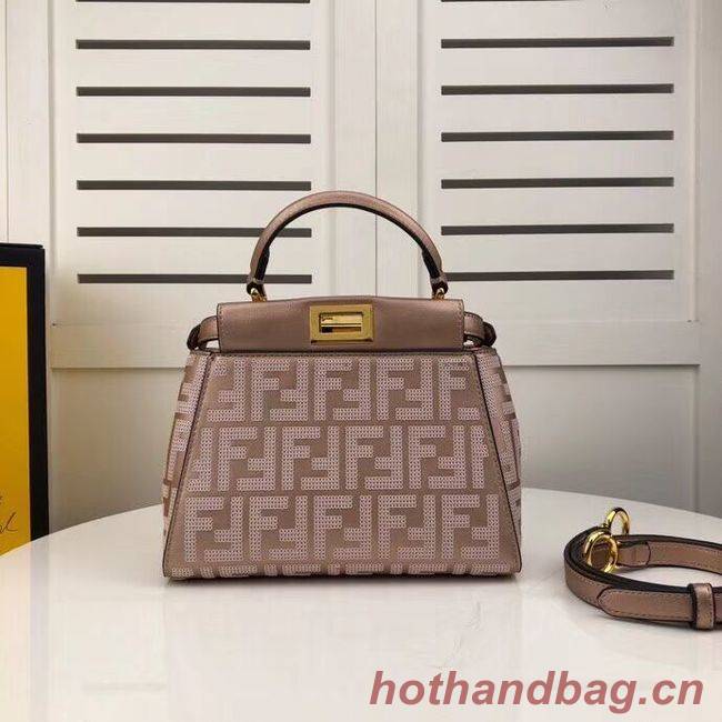 FENDI PEEKABOO ICONIC leather bag F0335 pink FENDI PEEKABOO ICONIC leather bag F0335 pink