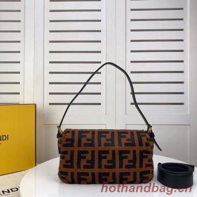 Fendi BAGUETTE Brown mink bag BR771A9 Brown Fendi BAGUETTE Brown mink bag BR771A9 Brown