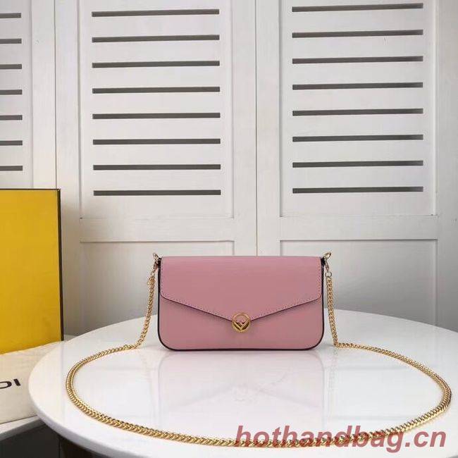 Fendi WALLET ON CHAIN WITH POUCHES leather mini-bag F0005 pink Fendi WALLET ON CHAIN WITH POUCHES leather mini-bag F0005 pink