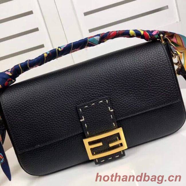 Fendi BAGUETTE leather bag F2466 black Fendi BAGUETTE leather bag F2466 black