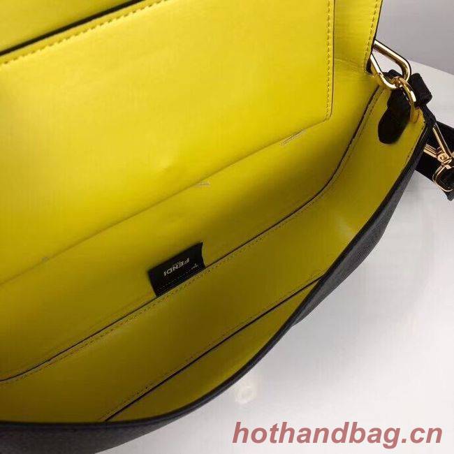 Fendi BAGUETTE leather bag F2466 black Fendi BAGUETTE leather bag F2466 black