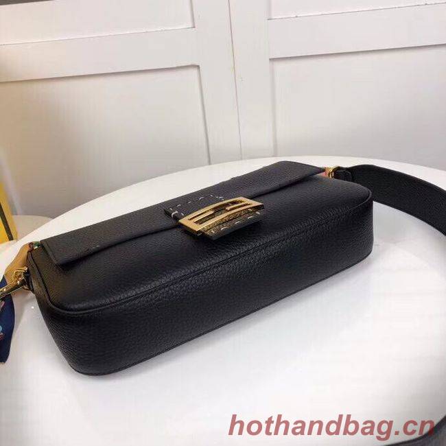 Fendi BAGUETTE leather bag F2466 black Fendi BAGUETTE leather bag F2466 black