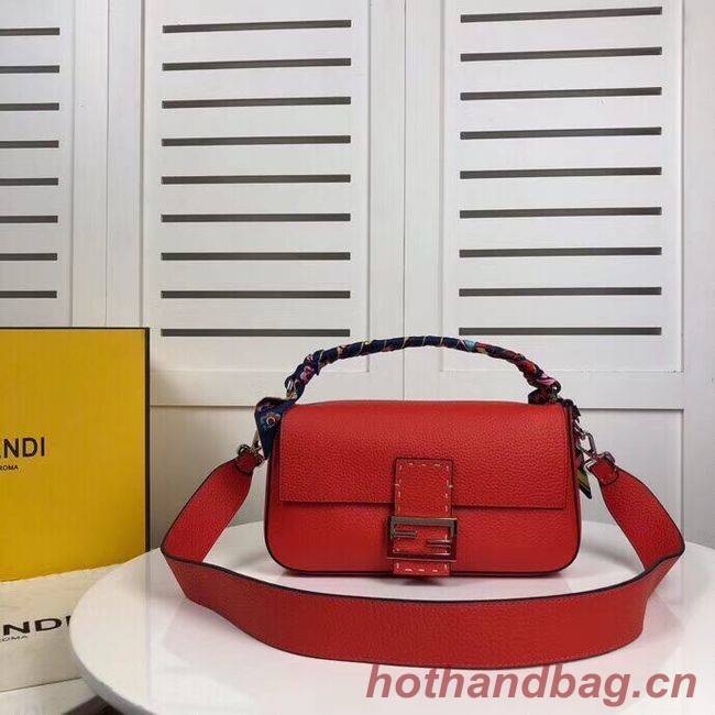 Fendi BAGUETTE leather bag F2466 red Fendi BAGUETTE leather bag F2466 red