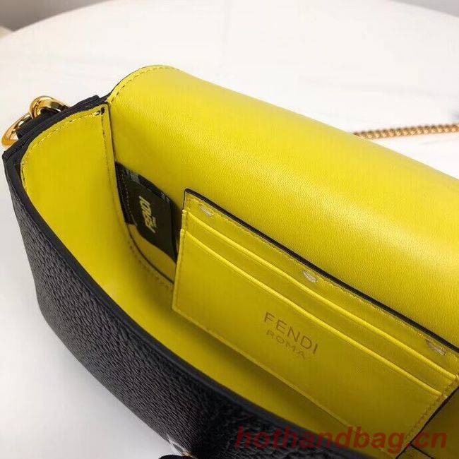 Fendi BAGUETTE leather bag F2467 black Fendi BAGUETTE leather bag F2467 black