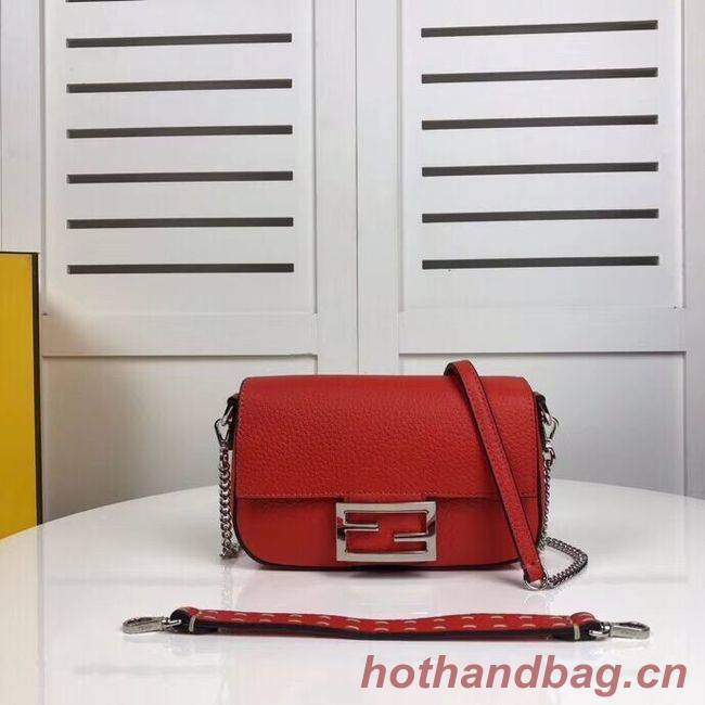 Fendi BAGUETTE leather bag F2467 red Fendi BAGUETTE leather bag F2467 red