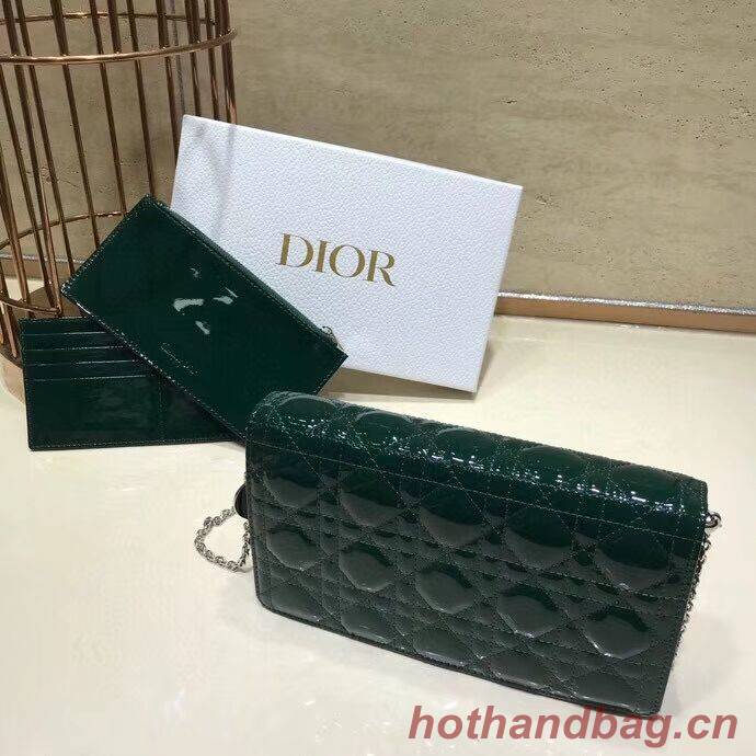 LADY DIOR CALFSKIN WALLET C9025A green LADY DIOR CALFSKIN WALLET C9025A green