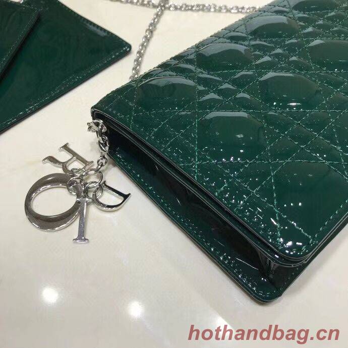 LADY DIOR CALFSKIN WALLET C9025A green LADY DIOR CALFSKIN WALLET C9025A green