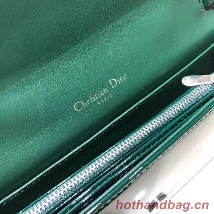 LADY DIOR CALFSKIN WALLET C9025A green LADY DIOR CALFSKIN WALLET C9025A green