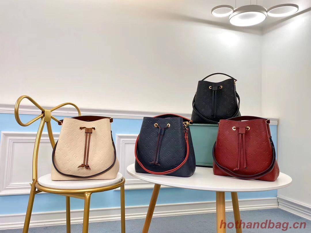 Louis Vuitton Monogram Empreinte Neonoe Original Leather M45256 Red Louis Vuitton Monogram Empreinte Neonoe Original Leather M45256 Red