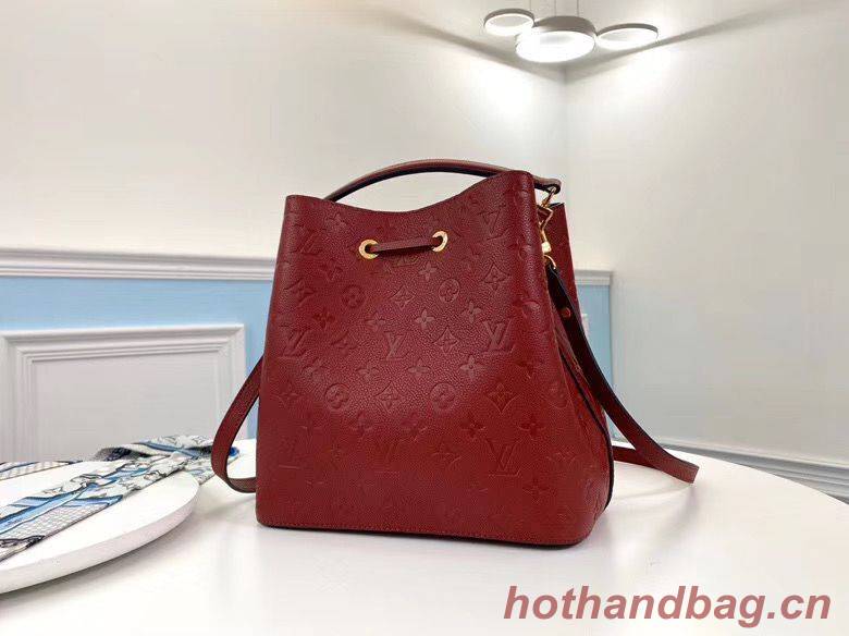 Louis Vuitton Monogram Empreinte Neonoe Original Leather M45256 Red Louis Vuitton Monogram Empreinte Neonoe Original Leather M45256 Red