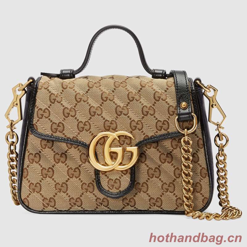 Gucci GG Supreme canvas Mini Top Handle Bag 583571 Black Gucci GG Supreme canvas Mini Top Handle Bag 583571 Black