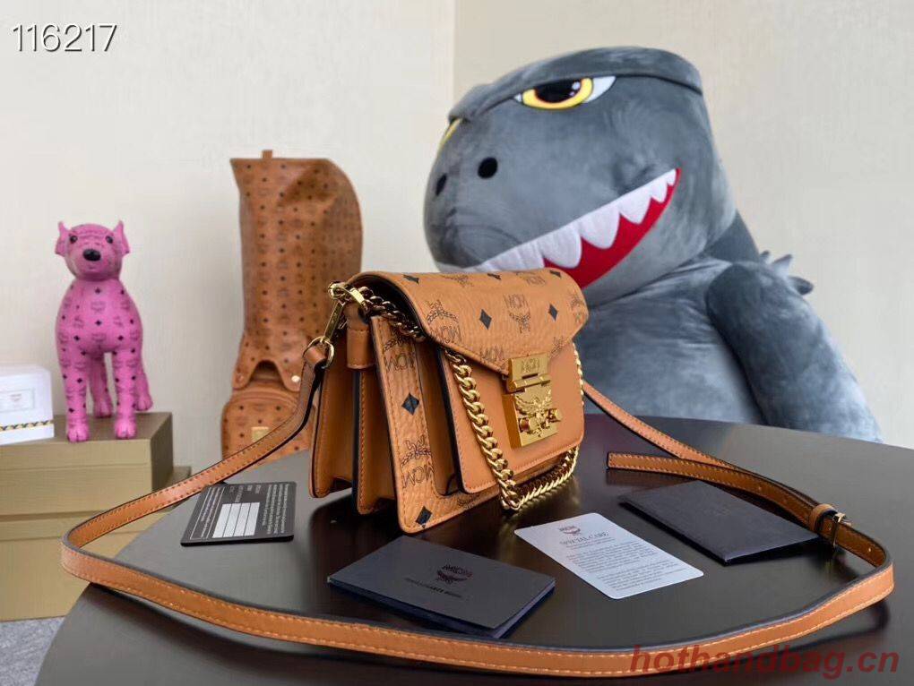 MCM Shoulder Bag Calfskin Leather 96857 Camel MCM Shoulder Bag Calfskin Leather 96857 Camel