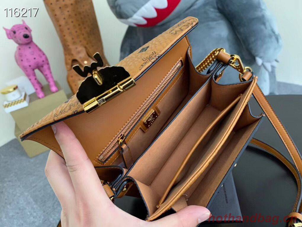 MCM Shoulder Bag Calfskin Leather 96857 Camel MCM Shoulder Bag Calfskin Leather 96857 Camel