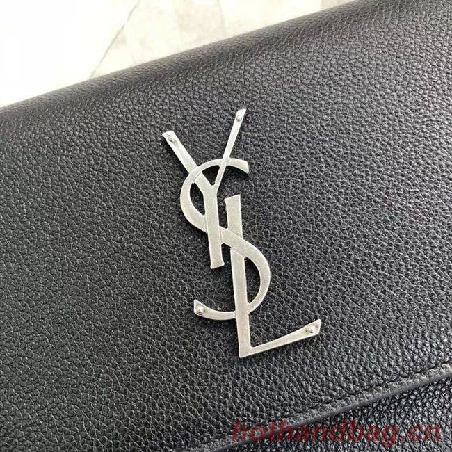 Yves Saint Laurent Calfskin Leather Shoulder Bag Y542206B black&silver-Tone Metal Yves Saint Laurent Calfskin Leather Shoulder Bag Y542206B black&silver-Tone Metal