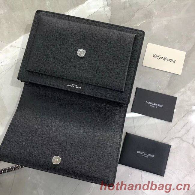 Yves Saint Laurent Calfskin Leather Shoulder Bag Y542206B black&silver-Tone Metal Yves Saint Laurent Calfskin Leather Shoulder Bag Y542206B black&silver-Tone Metal