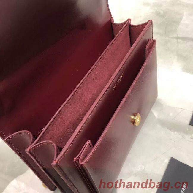 Yves Saint Laurent Calfskin Leather Shoulder Bag Y542206B red Yves Saint Laurent Calfskin Leather Shoulder Bag Y542206B red