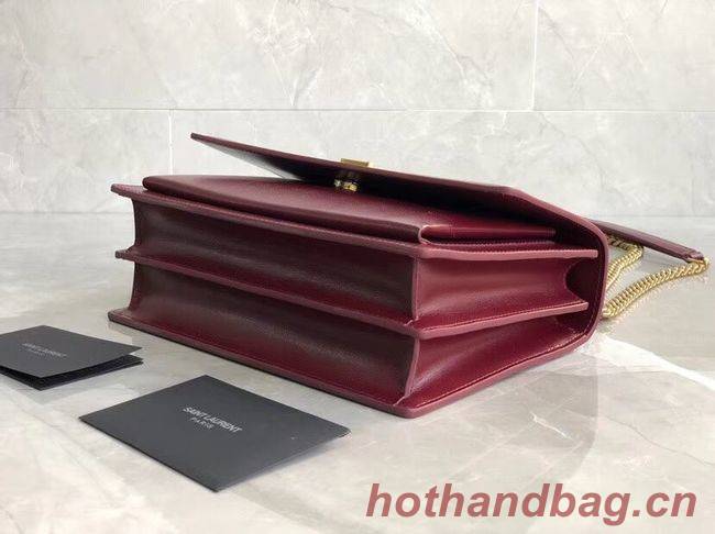 Yves Saint Laurent Calfskin Leather Shoulder Bag Y542206B red Yves Saint Laurent Calfskin Leather Shoulder Bag Y542206B red