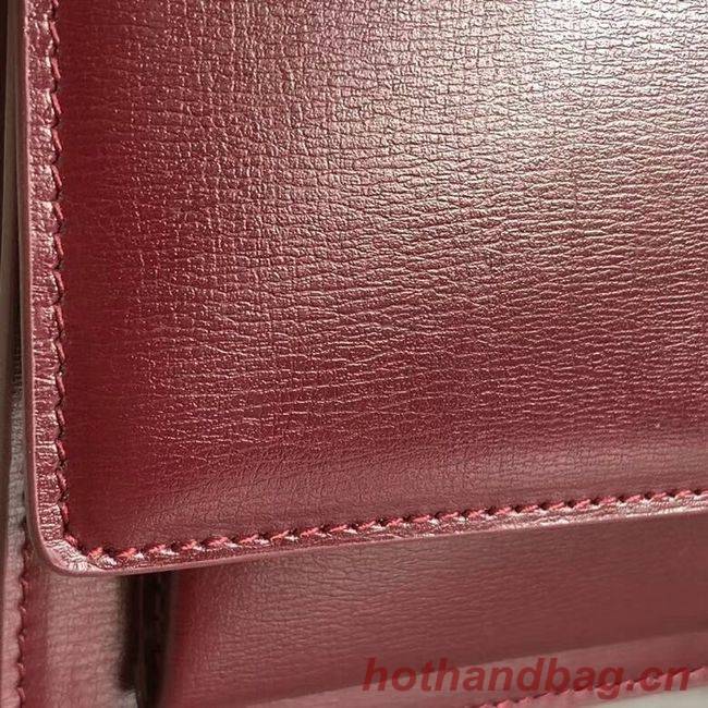 Yves Saint Laurent Calfskin Leather Shoulder Bag Y542206B red Yves Saint Laurent Calfskin Leather Shoulder Bag Y542206B red