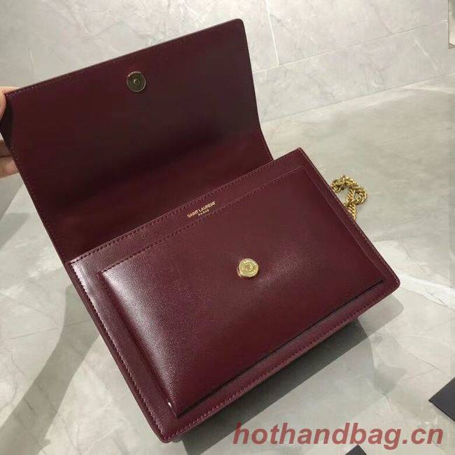 Yves Saint Laurent Calfskin Leather Shoulder Bag Y542206B red Yves Saint Laurent Calfskin Leather Shoulder Bag Y542206B red