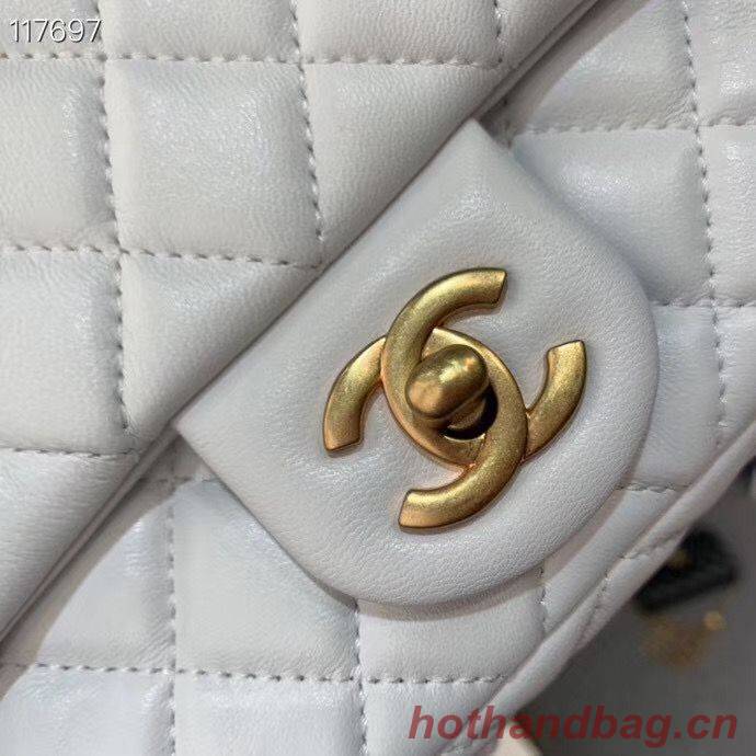 Chanel MINI Flap Bag Original Sheepskin Leather AS1786 White Chanel MINI Flap Bag Original Sheepskin Leather AS1786 White