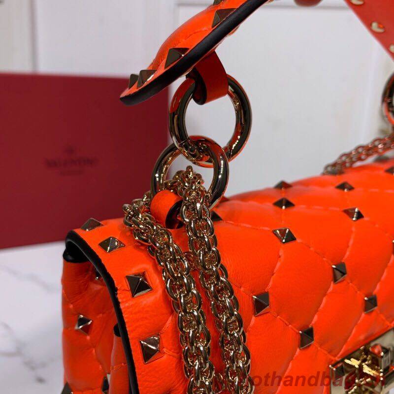 Valentino Garavani Rockstud Spike Original Leather Bag V0124 Orange Valentino Garavani Rockstud Spike Original Leather Bag V0124 Orange