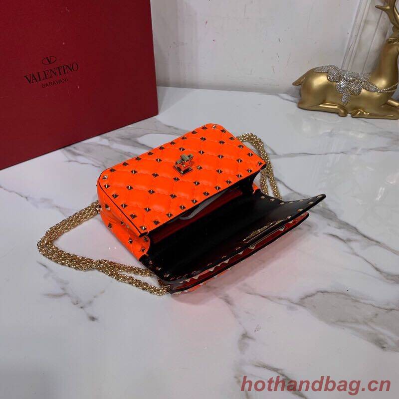 Valentino Garavani Rockstud Spike Original Leather Bag V0124 Orange Valentino Garavani Rockstud Spike Original Leather Bag V0124 Orange