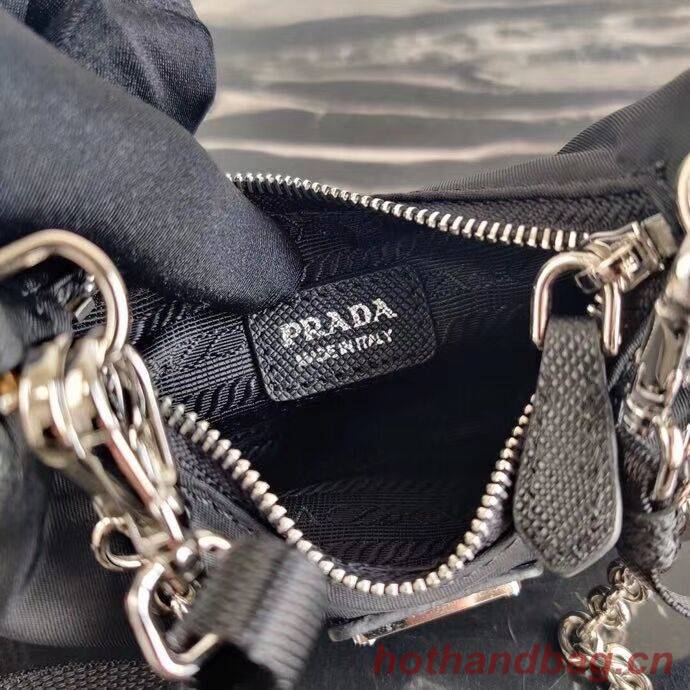 Prada Re-Edition nylon mini shoulder bag 1TT122 black Prada Re-Edition nylon mini shoulder bag 1TT122 black