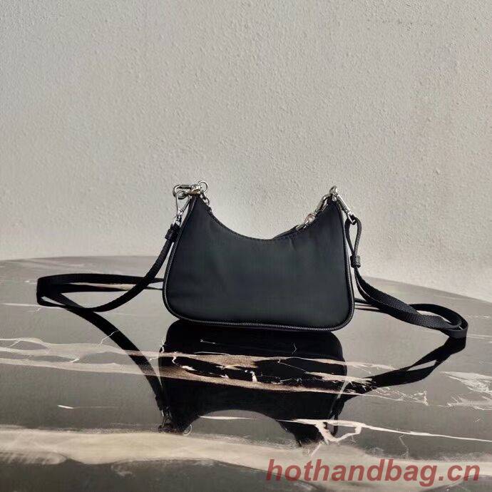 Prada Re-Edition nylon mini shoulder bag 1TT122 black Prada Re-Edition nylon mini shoulder bag 1TT122 black