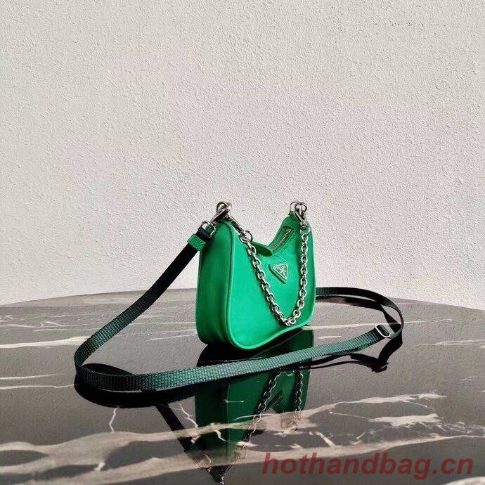 Prada Re-Edition nylon mini shoulder bag 1TT122 green Prada Re-Edition nylon mini shoulder bag 1TT122 green