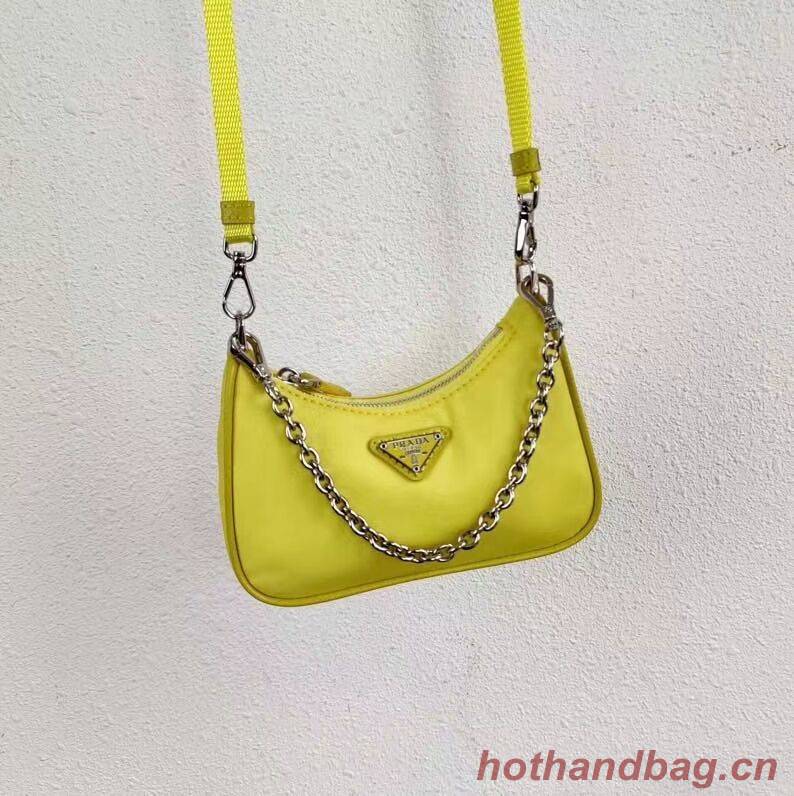 Prada Re-Edition nylon mini shoulder bag 1TT122 yellow Prada Re-Edition nylon mini shoulder bag 1TT122 yellow