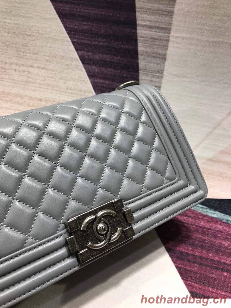 CHANEL Le Boy Flap Bag A67086 Gray CHANEL Le Boy Flap Bag A67086 Gray