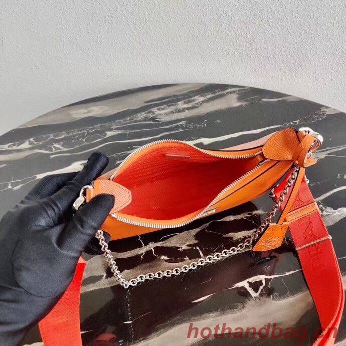Prada Saffiano leather mini shoulder bag 2BH204 orange Prada Saffiano leather mini shoulder bag 2BH204 orange