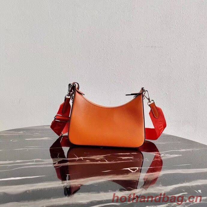 Prada Saffiano leather mini shoulder bag 2BH204 orange Prada Saffiano leather mini shoulder bag 2BH204 orange
