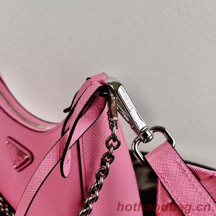 Prada Saffiano leather mini shoulder bag 2BH204 pink Prada Saffiano leather mini shoulder bag 2BH204 pink