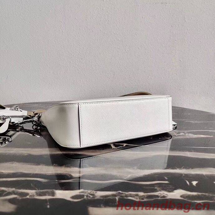Prada Saffiano leather mini shoulder bag 2BH204 white Prada Saffiano leather mini shoulder bag 2BH204 white