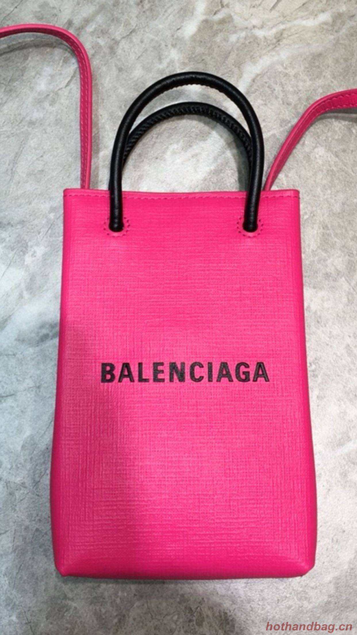 Balenciaga Original Leather Mini Shopper Bag B6123 Pink Balenciaga Original Leather Mini Shopper Bag B6123 Pink