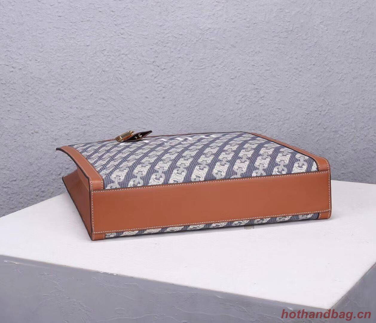 Celine TEEN TRIOMPHE BAG IN TRIOMPHE CANVAS AND CALFSKIN CL90402 BLUE Celine TEEN TRIOMPHE BAG IN TRIOMPHE CANVAS AND CALFSKIN CL90402 BLUE