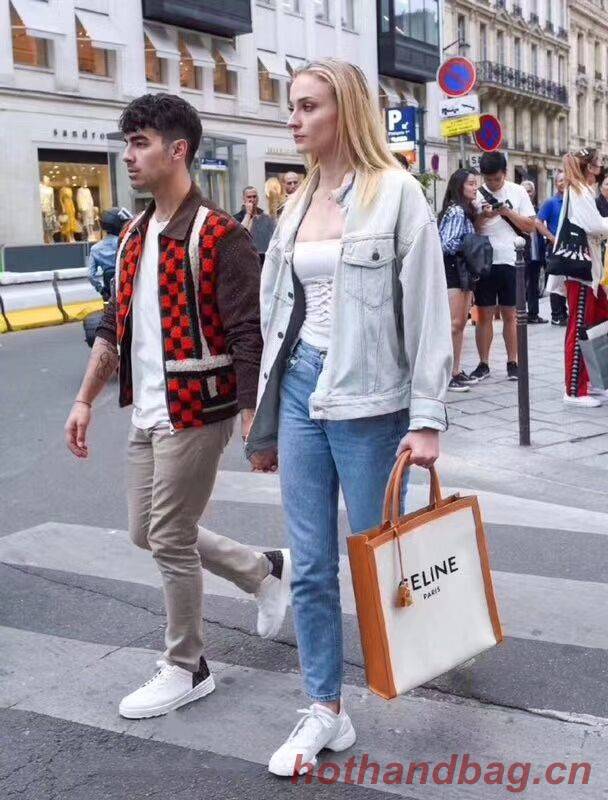 Celine TEEN TRIOMPHE BAG IN TRIOMPHE CANVAS AND CALFSKIN CL90402 white Celine TEEN TRIOMPHE BAG IN TRIOMPHE CANVAS AND CALFSKIN CL90402 white