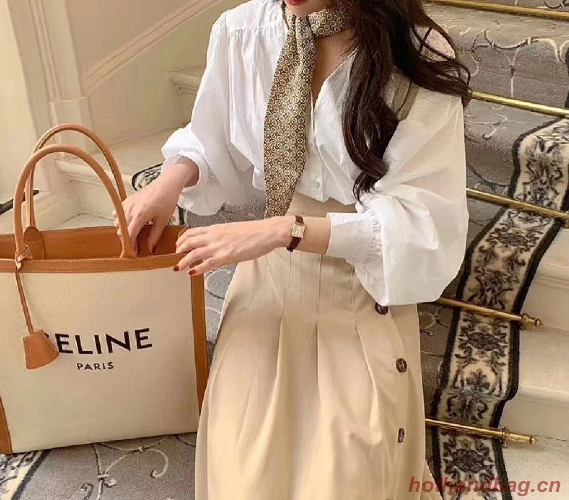 Celine TEEN TRIOMPHE BAG IN TRIOMPHE CANVAS AND CALFSKIN CL90402 white Celine TEEN TRIOMPHE BAG IN TRIOMPHE CANVAS AND CALFSKIN CL90402 white