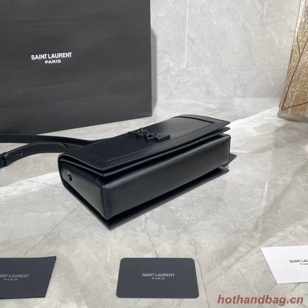 Yves Saint Laurent Calfskin Leather Shoulder Bag Y635627-1 black Yves Saint Laurent Calfskin Leather Shoulder Bag Y635627-1 black