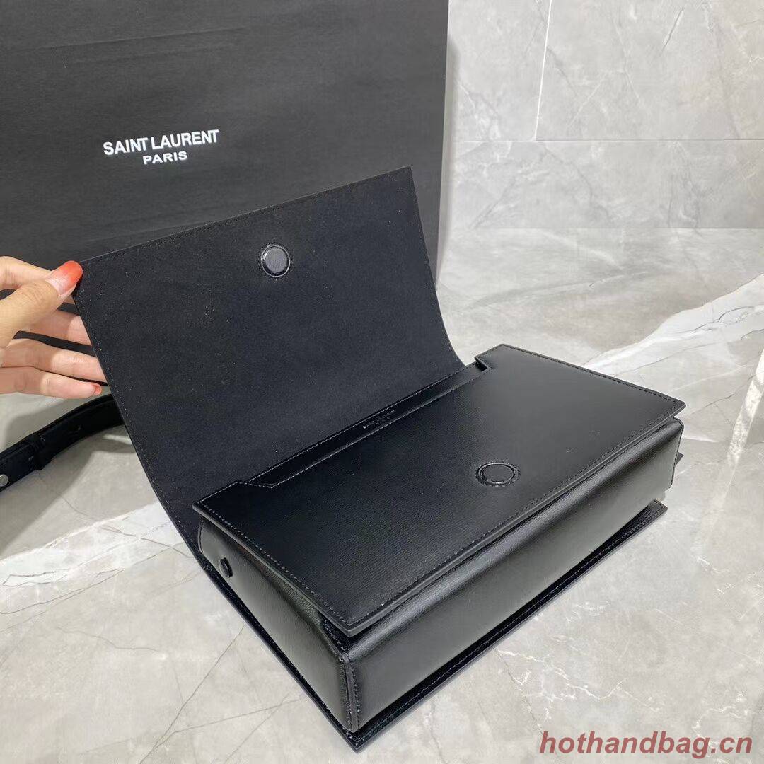 Yves Saint Laurent Calfskin Leather Shoulder Bag Y635627-1 black Yves Saint Laurent Calfskin Leather Shoulder Bag Y635627-1 black