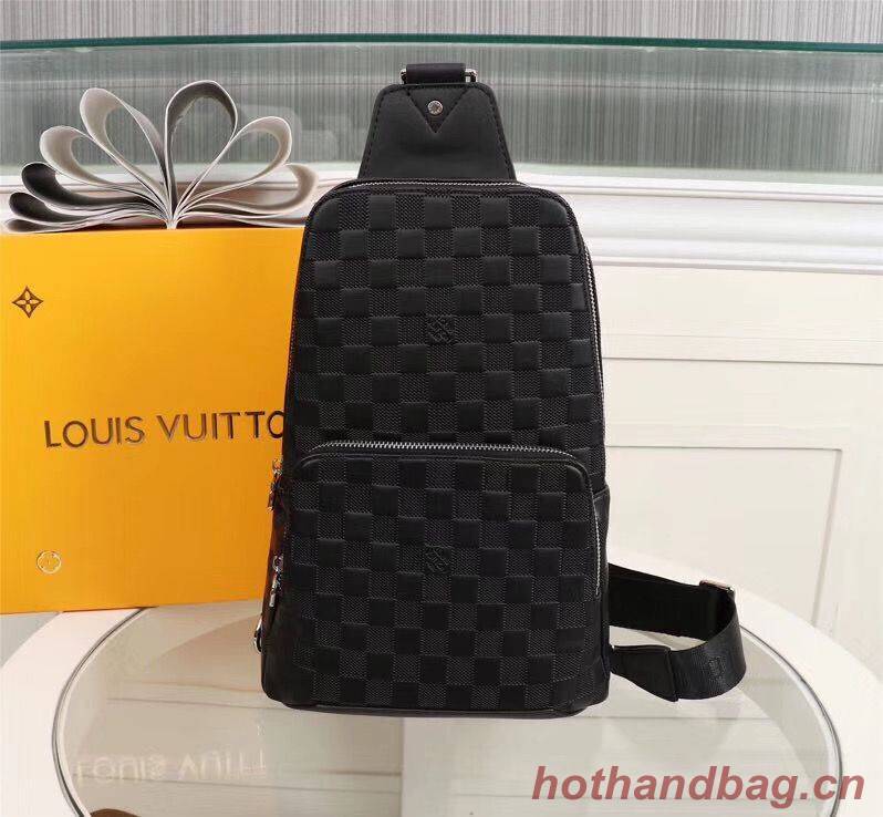 Louis Vuitton AVENUE SLING Original Leather Bag N41719 Black Louis Vuitton AVENUE SLING Original Leather Bag N41719 Black